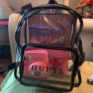 Cute clear Guess backpack